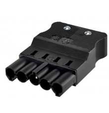 Simon Connect Коннектор штыревой "папа", 5-ти проводный, на кабель, винтовое соединение, графит  CR5004-14  Simon