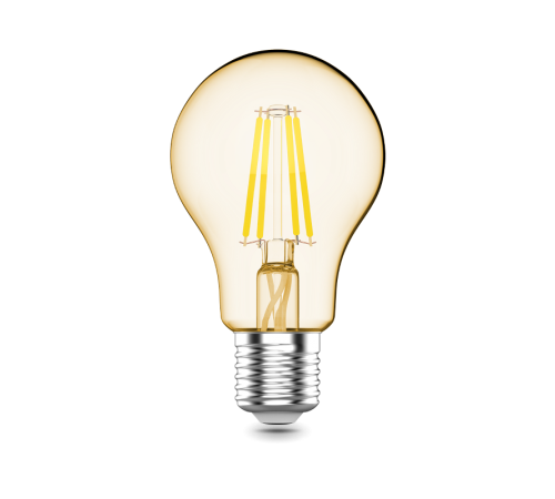 Лампа светодиодная Basic Filament А60 4,5W 300lm 2200К Е27 golden LED 1/10/40  1021245  Gauss