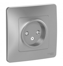 Blanca Алюминий С/У Розетка без заземления со шторками, 16А, 250В  BLNRS000113  SE