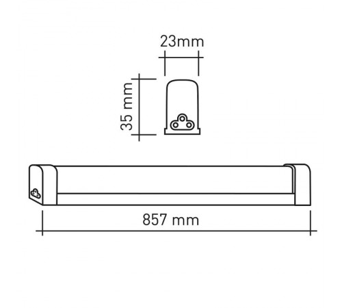 Cветильник светодиодный линейный RED LINE LLED-04-0-40K-012 12Вт 4000K L857мм  Б0056184  ЭРА