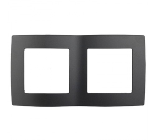 Рамка на 2 поста 12-5002-05  ,  антрацит  Б0014755  ЭРА