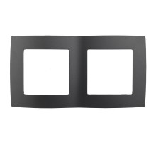 Рамка на 2 поста 12-5002-05  ,  антрацит  Б0014755  ЭРА
