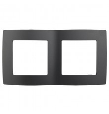 Рамка на 2 поста 12-5002-05  ,  антрацит  Б0014755  ЭРА