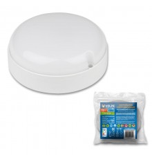 Светильник светодиодный пылевлагозащищенный для ЖКХ ULW-Q223 12W/6500К IP65 WHITE круг 6500K D= 135 мм Корпус белый  UL-00004566  Volpe