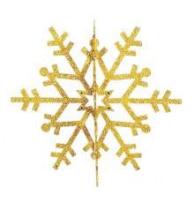 Елочная фигура "Снежинка резная 3D", 61 см, цвет золотой  502-361  NEON-NIGHT