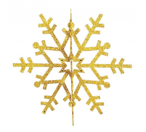 Елочная фигура "Снежинка резная 3D", 61 см, цвет золотой  502-361  NEON-NIGHT