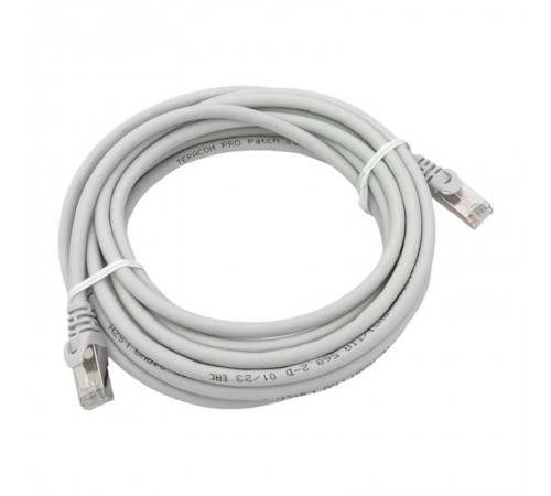 Патч-корд TERACOM PRO Cat.6 экранированный FTP оболочка LSZH серый (5,0м)TRP-6FTP-LSH-5M-GYEKF