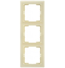 BOLERO кремовый Рамка 3-местная вертикальная РB-3-БК  EMB31-K33  IEK