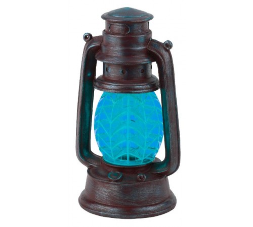 Cветильник садовый декоративный SL-RSN23-LANT-BU на солнечной батарее, полистоун, пластик, синий, 21,3 см  Б0032584  ЭРА