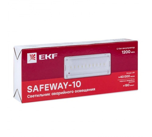 Светильник аварийного освещения SAFEWAY-10P пост. действия LED EKF Proxima  dpa-203  EKF