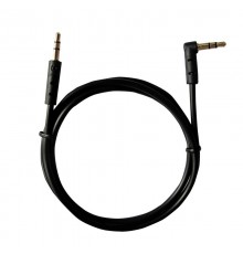 Аудиокабель 3,5 мм штекер-штекер угловой 1 м черный  18-1120  REXANT