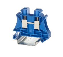 Клемма проходная, винтовой зажим, 2 точки подключения, 10 кв.мм, синяя  TUR-10-BU  DKC