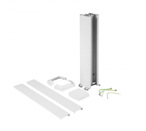 Универсальная мини-колонна алюминиевая с крышкой из алюминия 2 секции, высота 0,68 метра, цвет белый  653123  Legrand