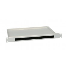 Фальш-панель WZ-SB63-00-01-011 на 1U, с щеточным вводом, цвет серый (RAL 7035) (SZB-63-00-00/1) (SZB-63-00-00)  11005  Zpas