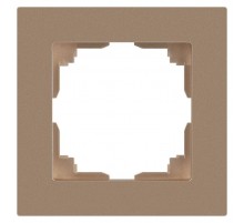 Рамка для розеток и выключателей Intro Accent 6-501-04 на 1 пост, СУ, шампань  Б0063746  Intro