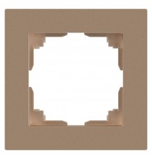 Рамка для розеток и выключателей Intro Accent 6-501-04 на 1 пост, СУ, шампань  Б0063746  Intro