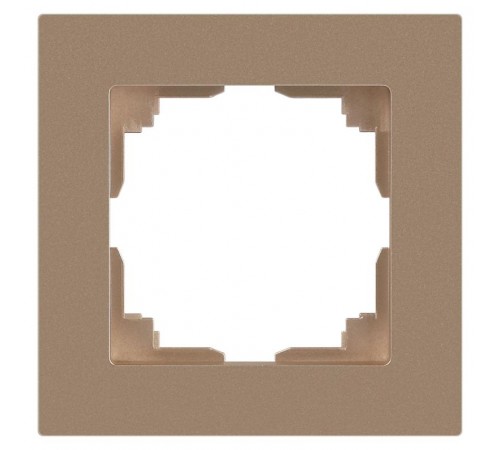 Рамка для розеток и выключателей Intro Accent 6-501-04 на 1 пост, СУ, шампань  Б0063746  Intro