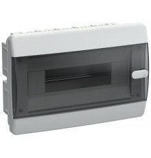 Корпус пластиковый встраиваемый на 12 модулей ЩРВ-П-12 IP41 черная прозрачная дверь UNION Compact  UIC-KP12-V-12-41-K01  IEK