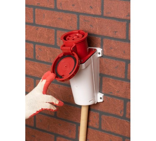 Розетка стационарная наружная 135 3Р+РЕ+N 63А 380В IP67 EKF PROxima  ps-135-63-380  EKF