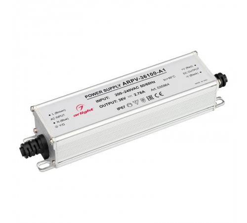 Блок питания ARPV-36100-A1 (36V, 2.78A, 100W) (Arlight, IP67 Металл, 3 года)  035964  Arlight