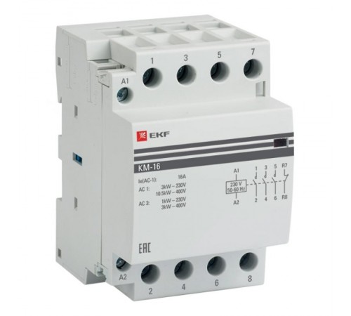 Контактор модульный КМ 16А 3NО+NC (3 мод.) EKF PROxima  km-3-16-31  EKF