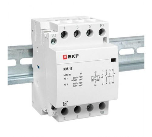 Контактор модульный КМ 16А 3NО+NC (3 мод.) EKF PROxima  km-3-16-31  EKF