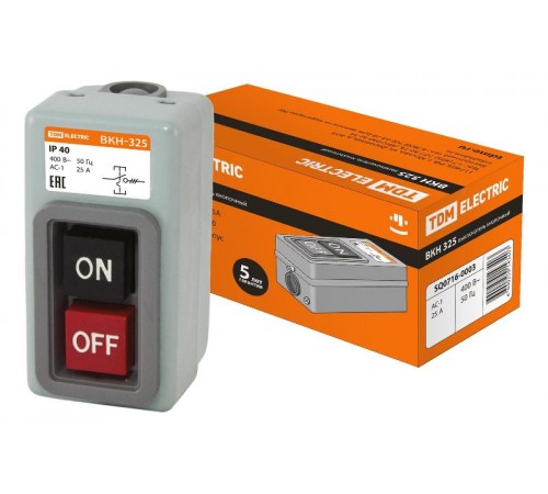 Выключатель кнопочный ВКН-325 3Р 25А 230/400В IP40   SQ0716-0003  TDM
