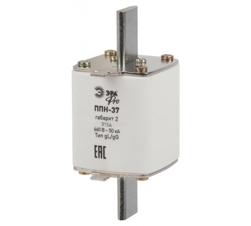 Плавкий предохранитель ЭРА PRO ppn-37-2-315 ППН-37, габарит 2, 315А   Б0064025  ЭРА