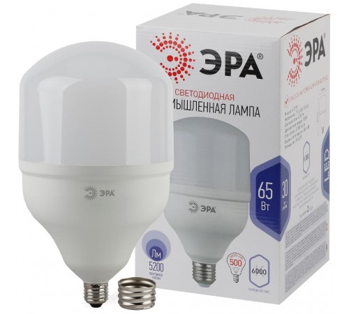 Лампа светодиодная LED 65Вт Е27/Е40 6500К smd POWER 65W-6500-E27/E40  Б0027924  ЭРА