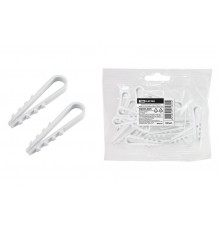 Дюбель-хомут ДХК-25 для круглого кабеля 19-25мм нейлон белый (100шт)   SQ0539-0005  TDM