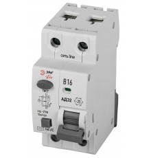 АВДТ 4,5кА  PRO D32E2B16АC10P АД-32 электронное 1P+N B16 10мА тип АC защита 230В   Б0057368  ЭРА