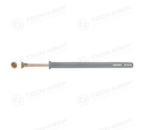 Дюбель-гвоздь полипропилен пот. SM-L 8х120 (100шт) - коробка накл. ( 1,45 кг)  117984  Tech-KREP