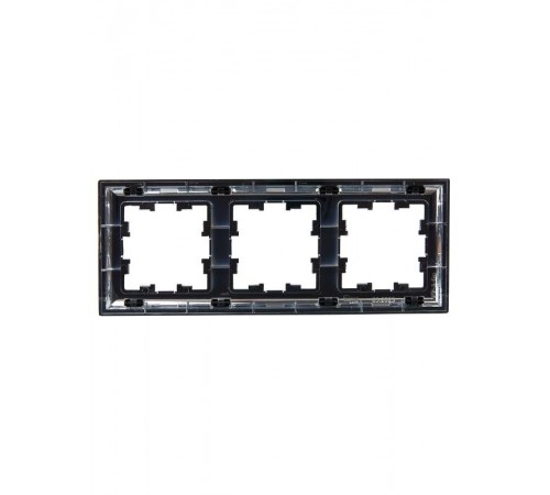 BRITE Рамка 3-ая РУ-3-Бр хром/черный  BR-M32-12-2-K23  IEK