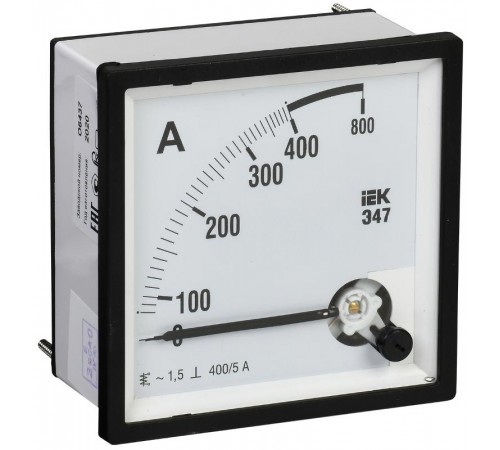 Амперметр Э47 400/5А кл. точн. 1,5 72х72мм  IPA10-6-0400-E  IEK