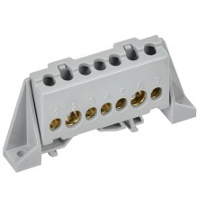 TEKFOR Шина L "фаза" в комбинированном DIN-изоляторе "Стойка" 8х12-7-Ср  TF-NN20-07-DP-K03  IEK