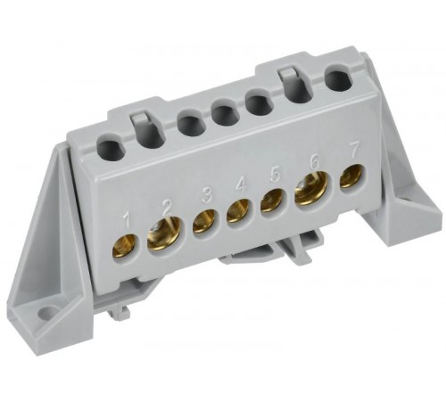 TEKFOR Шина L "фаза" в комбинированном DIN-изоляторе "Стойка" 8х12-7-Ср  TF-NN20-07-DP-K03  IEK