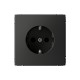 ArtGallery Базальт Розетка с заземлением со шторками, 16А, механизм, быстрозажим. клем.  GAL001445S  SE