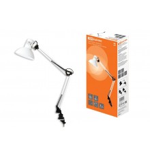 Светильник настольный струбцина 40Вт КЛЛ Е27 белый глянец  sq0337-0030  TDM