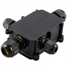 Водонепроницаемая cоединительная коробка STEKKER LD524 450V 140х100х36, черный  49122  STEKKER