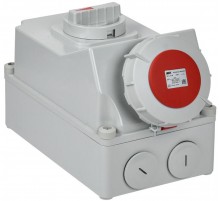 Розетка с механической блокировкой ССИ-835 63А-6ч 380В 3P+PE+N IP67  PSR12-063-5-5-67  IEK