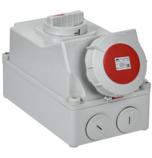 Розетка с механической блокировкой ССИ-835 63А-6ч 380В 3P+PE+N IP67  PSR12-063-5-5-67  IEK