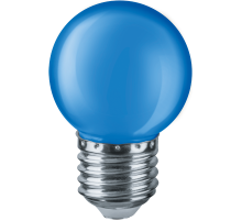 Лампа светодиодная для белт лайта 1Вт Е27 230В синий/голубой NLL-G45-1-230-B-E27 шарик цветной  71829  Navigator
