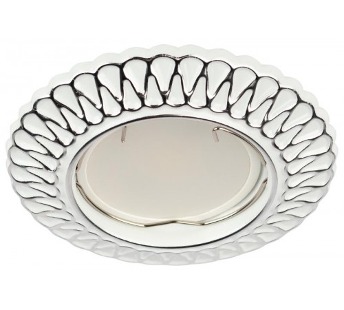 Светильник встраиваемый точечный штампованный ST4 CH/WH /1 MR16,12V/220V, 50W белый/хром  Б0046900  ЭРА