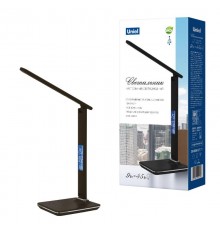 Светильник настольный TLD-551 Brown/LED/450Lm/3000-6000K/Dimmer/USB c часами календарем Т 9W сенсор коричн  UL-00003335  Uniel