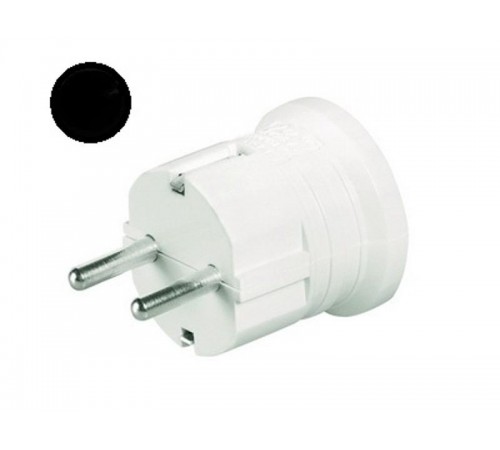 Вилка кабельная, бытовая с центральным вводом кабеля. Черная. IP20 16А 2P+E 230В  DIS1302063N  DKC