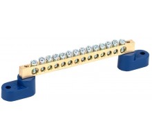 Шина N "ноль" на двух угловых изоляторах ШНИ-6х9-14-У2-С  YNN10-69-14C2-K07  IEK