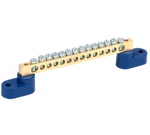 Шина N "ноль" на двух угловых изоляторах ШНИ-6х9-14-У2-С  YNN10-69-14C2-K07  IEK