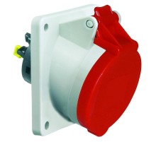 Розетка наклонная 16A 4р(3P+PE) 6h 400V IP44 фланец 85х85 12753 I 12753-Bals I Bals