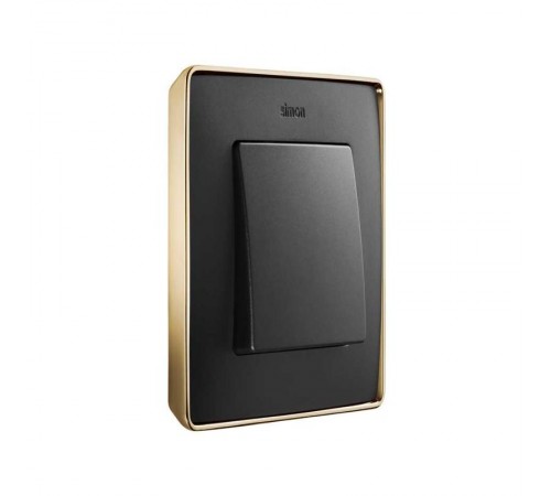 Simon 82 Рамка декоративная, 3 поста, Select, S82 Detail, графит-золото  8201630-242  Simon