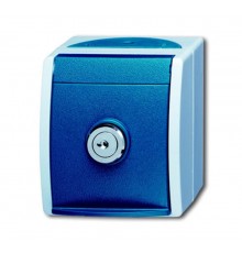 Розетка SCHUKO 16А 250В IP44 для открытого монтажа, с зам., серия ocean, цвет серый/сине-зелёный  2083-0-0823   2CKA002083A0823  ABB